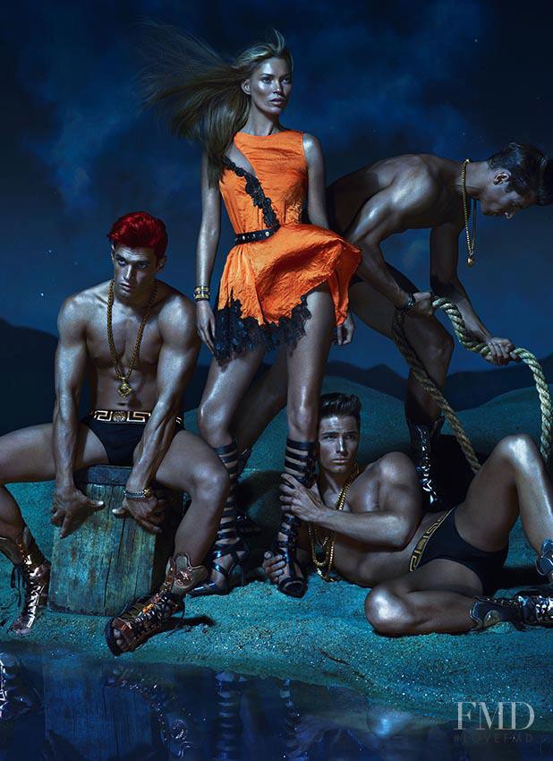 Edward Wilding featured in  the Versace advertisement for Spring/Summer 2013