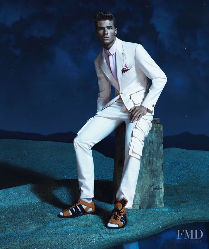 Edward Wilding featured in  the Versace advertisement for Spring/Summer 2013