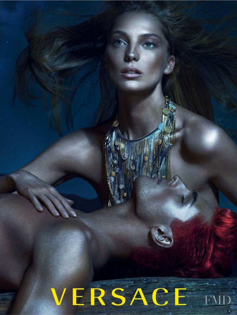 Daria Werbowy featured in  the Versace advertisement for Spring/Summer 2013