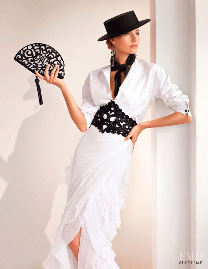 Valentina Zelyaeva featured in  the Ralph Lauren Collection advertisement for Spring/Summer 2013