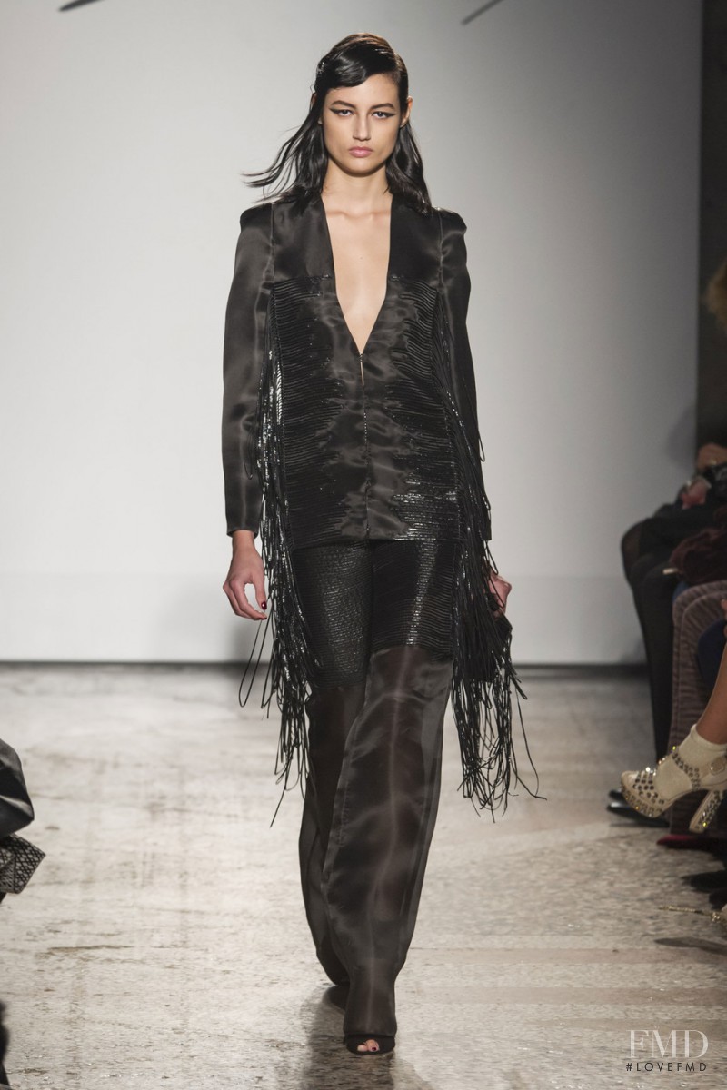 Bruna Ludtke featured in  the Genny fashion show for Autumn/Winter 2016