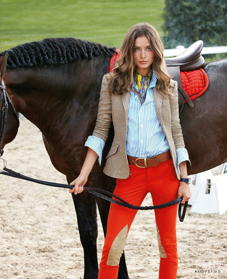 Andreea Diaconu featured in  the Ralph Lauren Blue Label advertisement for Spring/Summer 2013