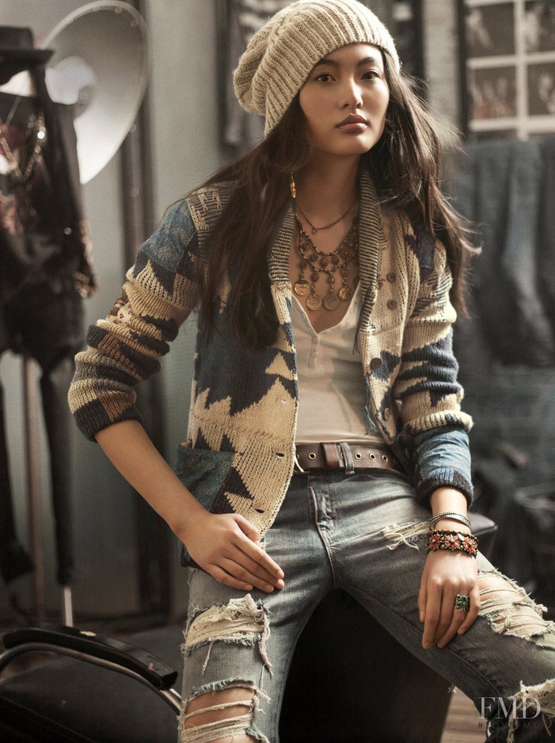 Bonnie Chen featured in  the Denim & Supply Ralph Lauren advertisement for Fall 2013