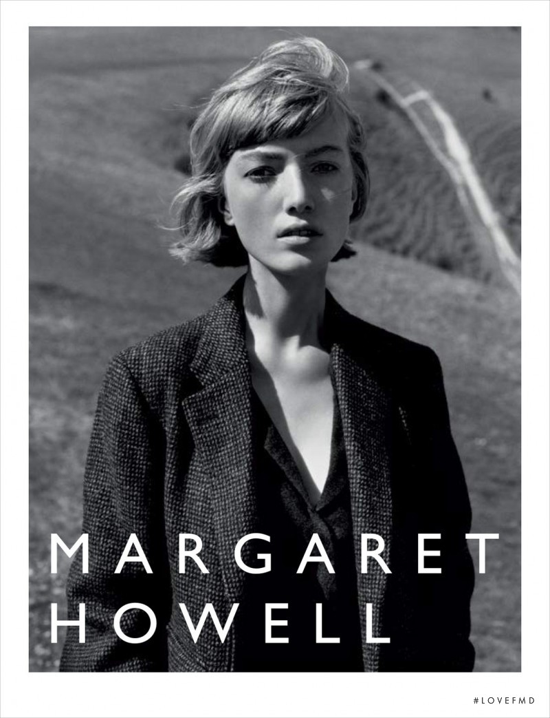 Lou Schoof featured in  the Margaret Howell advertisement for Autumn/Winter 2015