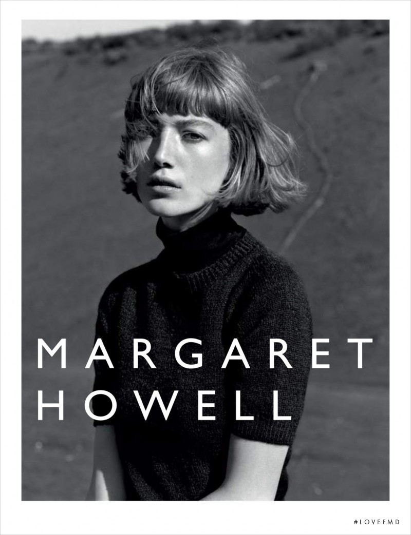 Lou Schoof featured in  the Margaret Howell advertisement for Autumn/Winter 2015