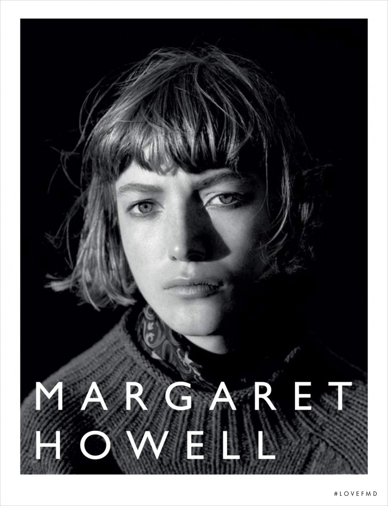 Lou Schoof featured in  the Margaret Howell advertisement for Autumn/Winter 2015