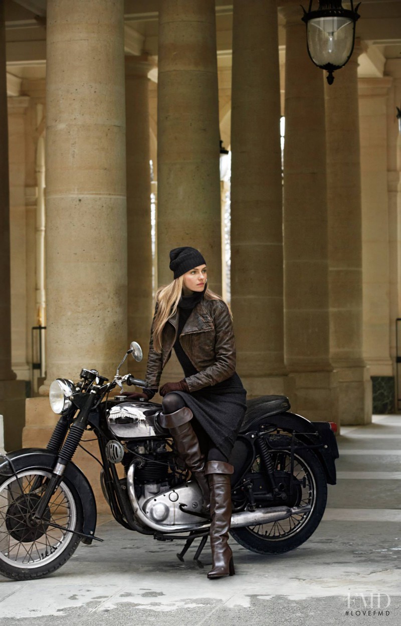 Valentina Zelyaeva featured in  the Ralph Lauren Black Label advertisement for Autumn/Winter 2013