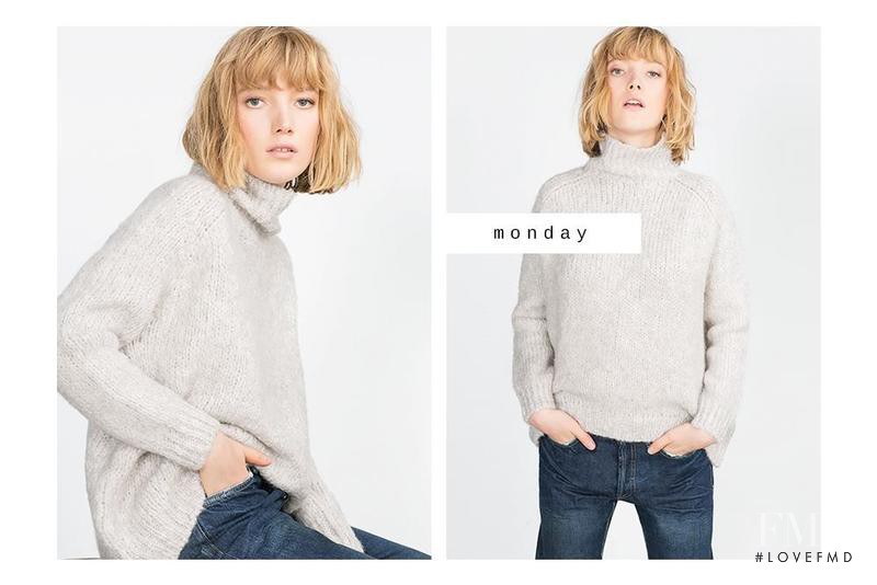 Lou Schoof featured in  the Zara lookbook for Winter 2015
