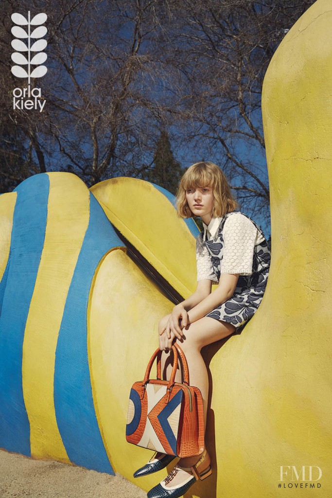 Lou Schoof featured in  the Orla Kiely advertisement for Spring/Summer 2016