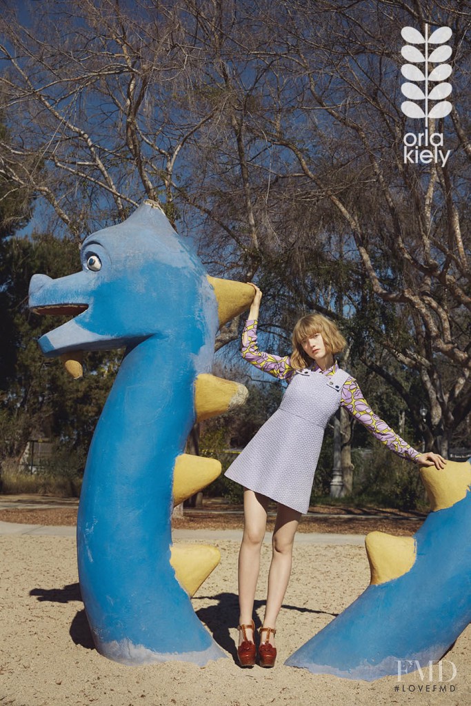 Lou Schoof featured in  the Orla Kiely advertisement for Spring/Summer 2016