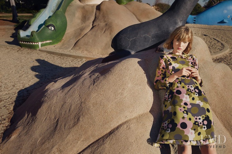 Lou Schoof featured in  the Orla Kiely advertisement for Spring/Summer 2016