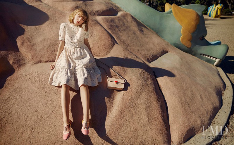 Lou Schoof featured in  the Orla Kiely advertisement for Spring/Summer 2016