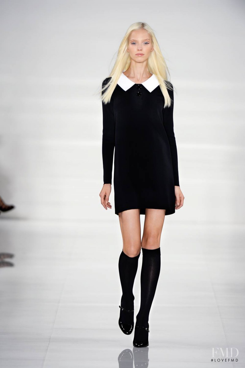 Sasha Luss featured in  the Ralph Lauren Collection fashion show for Spring/Summer 2014