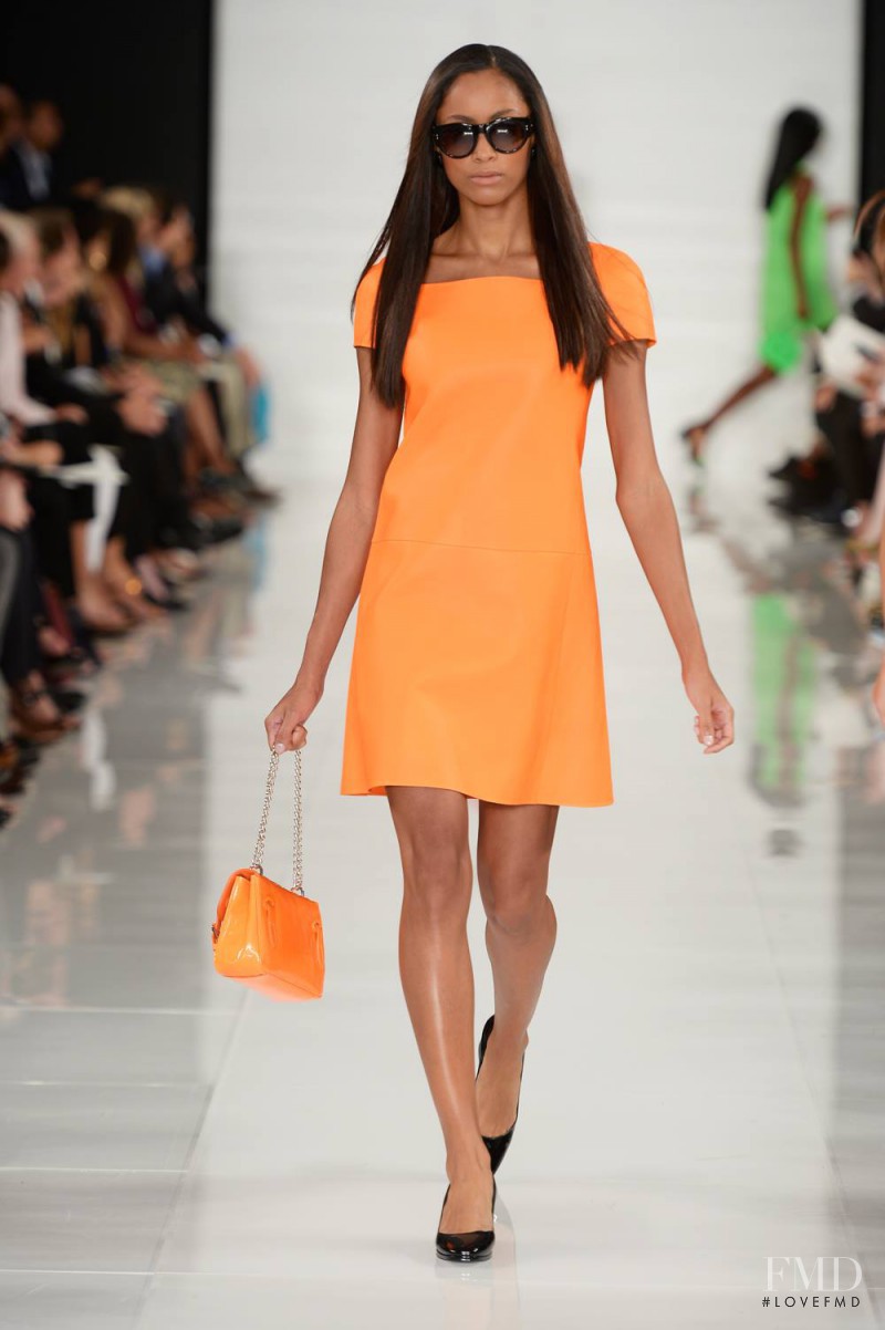 Catherine Decome featured in  the Ralph Lauren Collection fashion show for Spring/Summer 2014
