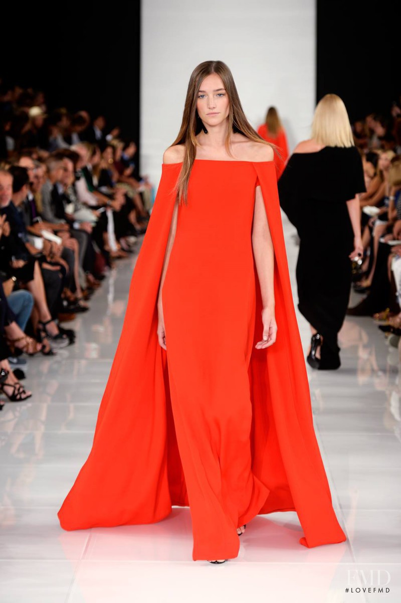 Joséphine Le Tutour featured in  the Ralph Lauren Collection fashion show for Spring/Summer 2014