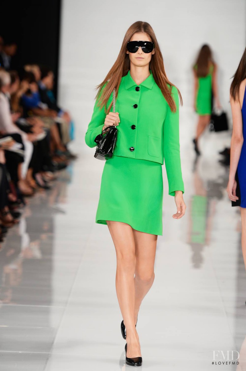 Ophélie Guillermand featured in  the Ralph Lauren Collection fashion show for Spring/Summer 2014