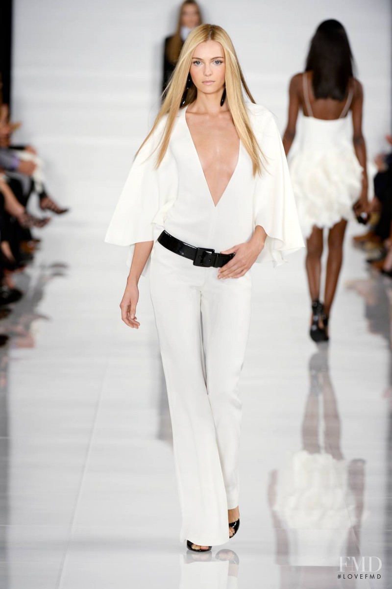 Valentina Zelyaeva featured in  the Ralph Lauren Collection fashion show for Spring/Summer 2014
