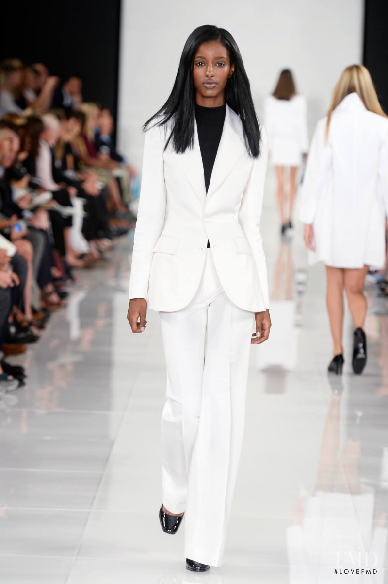 Senait Gidey featured in  the Ralph Lauren Collection fashion show for Spring/Summer 2014