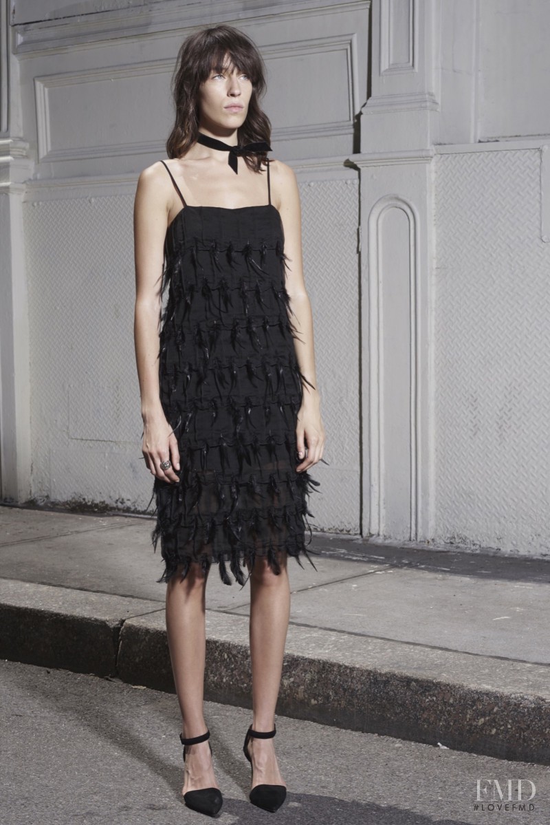 Alix Angjeli featured in  the Nili Lotan fashion show for Resort 2016