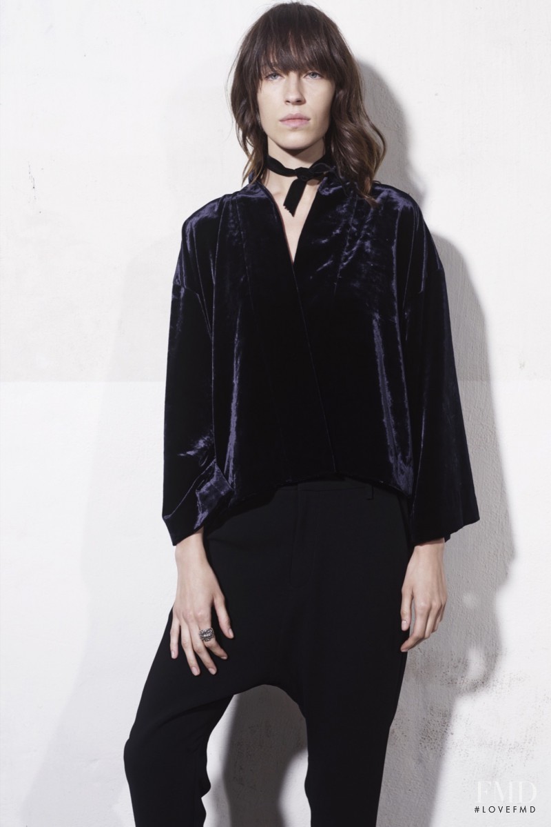 Alix Angjeli featured in  the Nili Lotan fashion show for Resort 2016