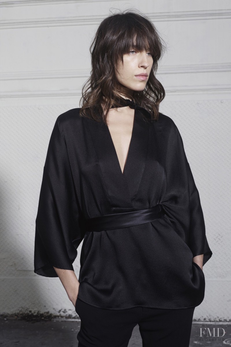 Alix Angjeli featured in  the Nili Lotan fashion show for Resort 2016