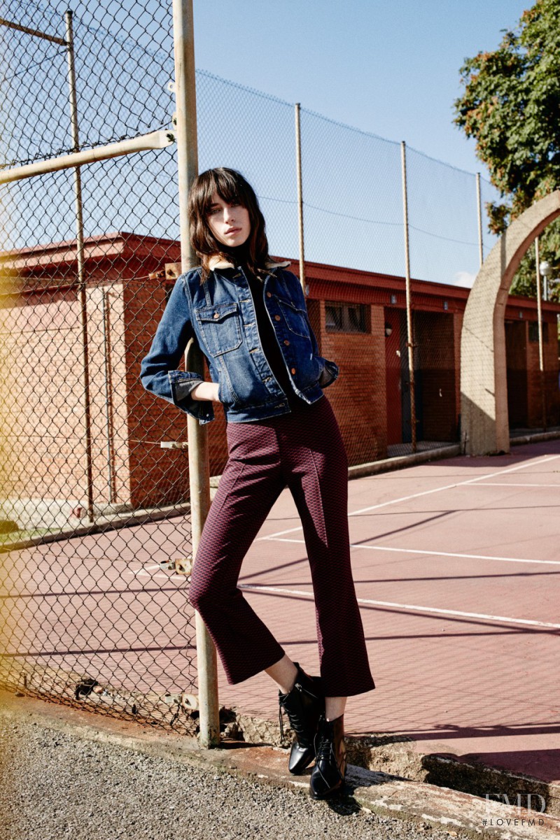 Alix Angjeli featured in  the Mango lookbook for Fall 2015