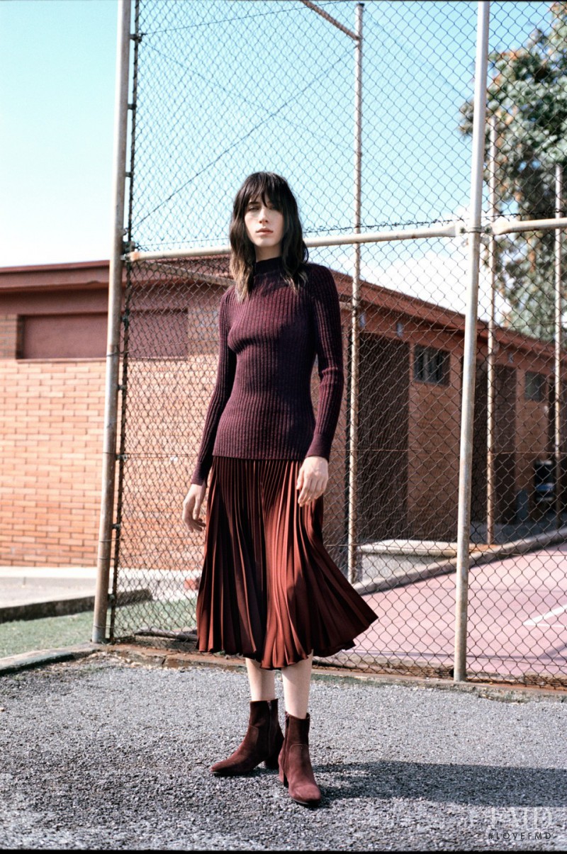 Alix Angjeli featured in  the Mango lookbook for Fall 2015