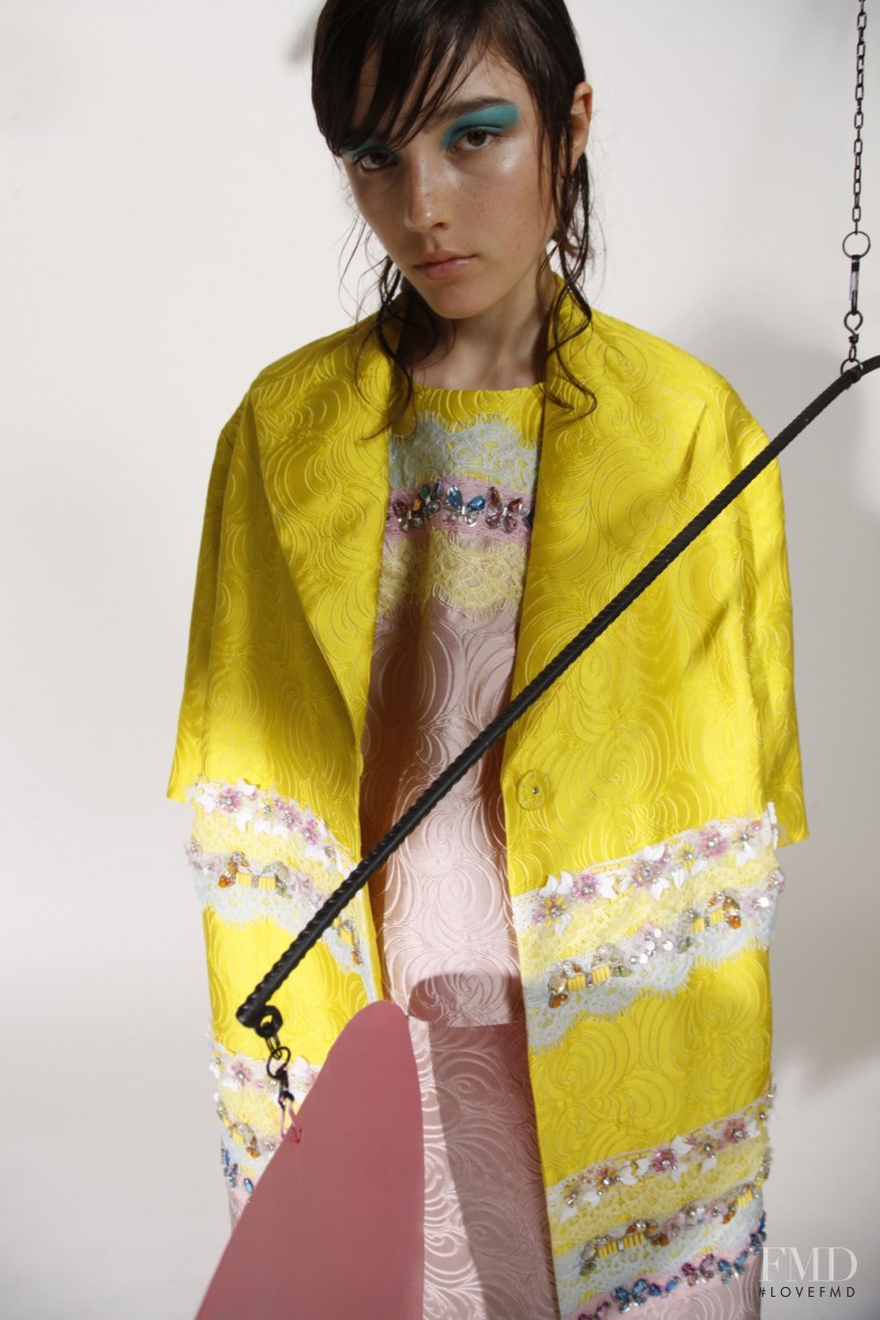 Lary Müller featured in  the Antonio Marras fashion show for Resort 2016