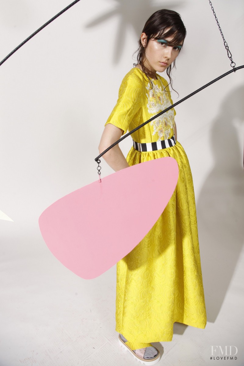 Lary Müller featured in  the Antonio Marras fashion show for Resort 2016