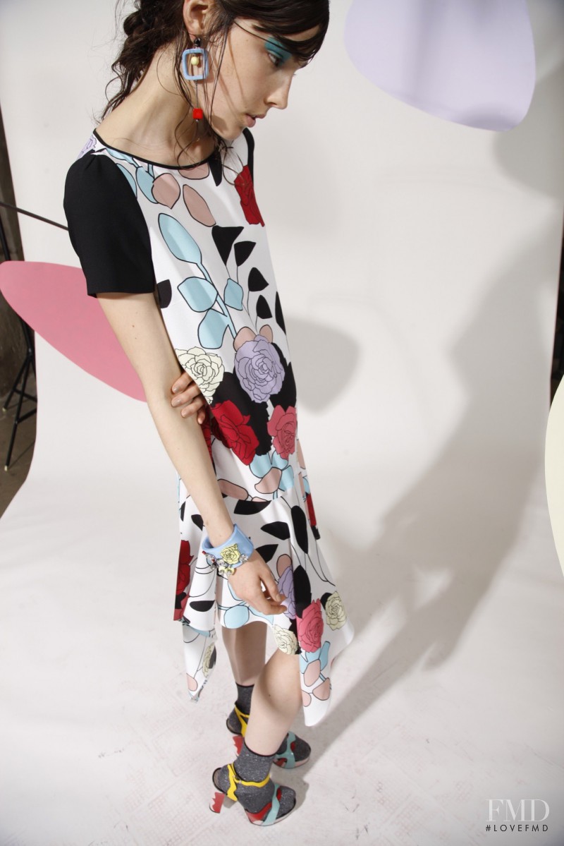 Lary Müller featured in  the Antonio Marras fashion show for Resort 2016