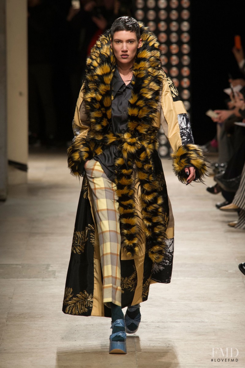 Tamy Glauser featured in  the Vivienne Westwood Gold Label by Andreas Kronthaler fashion show for Autumn/Winter 2016