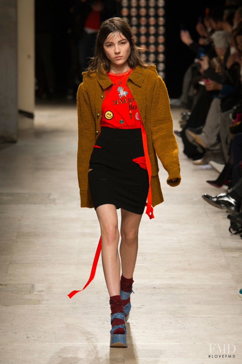 Lary Müller featured in  the Vivienne Westwood Gold Label by Andreas Kronthaler fashion show for Autumn/Winter 2016