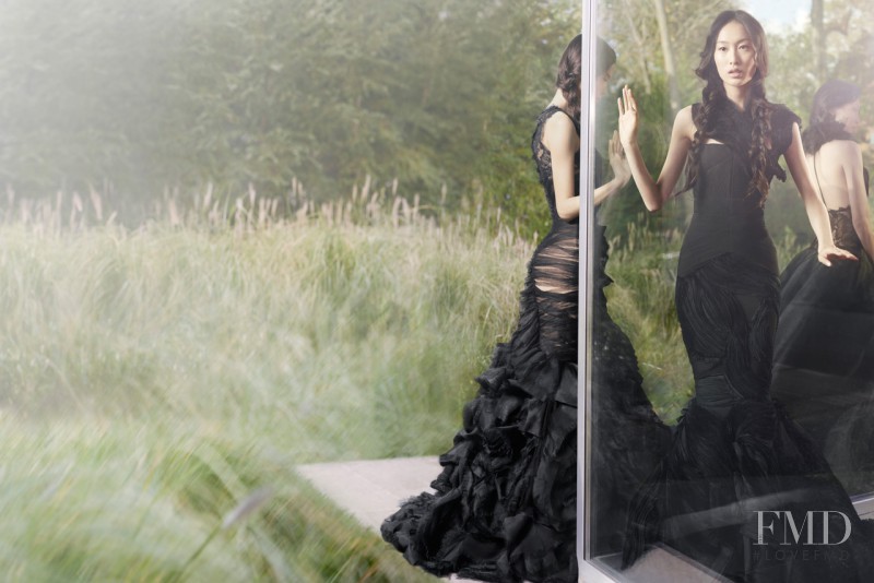 Shu Pei featured in  the Vera Wang advertisement for Fall 2012