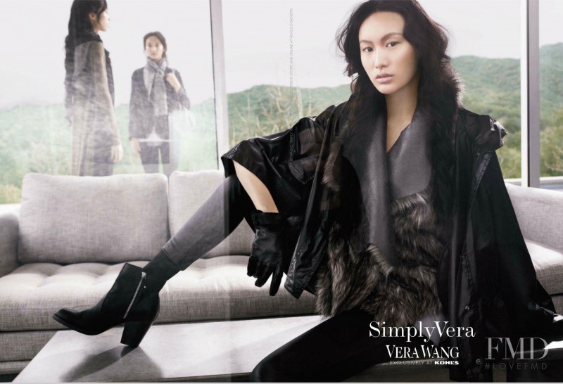 Shu Pei featured in  the Vera Wang advertisement for Fall 2012