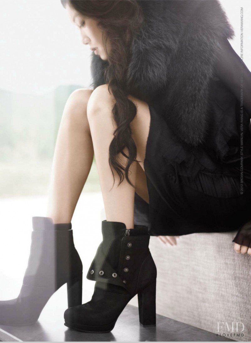 Shu Pei featured in  the Vera Wang advertisement for Fall 2012