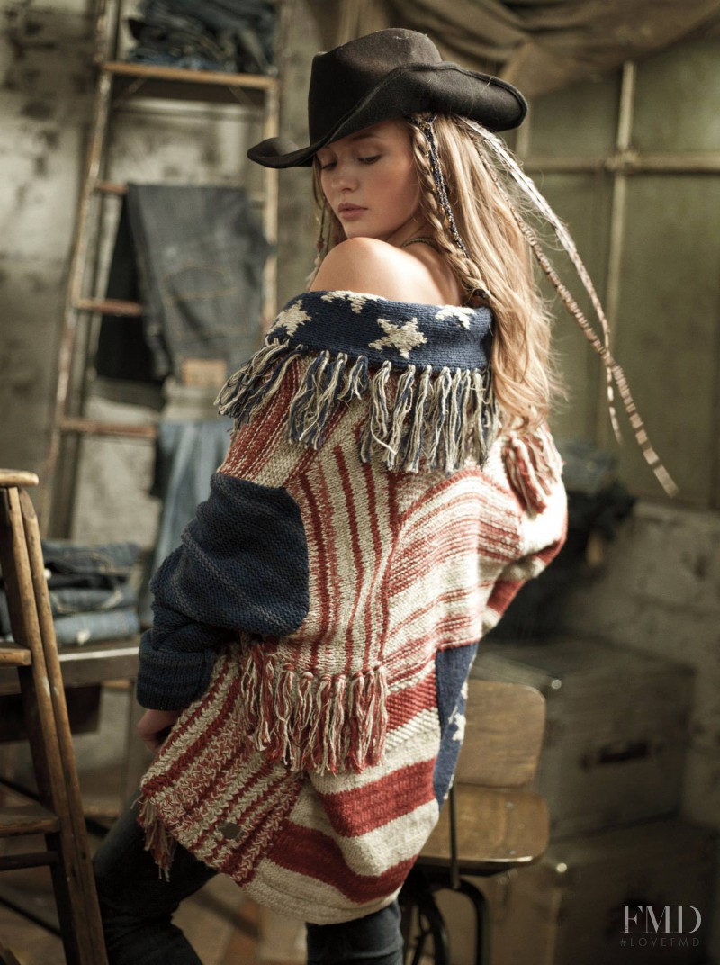 Kristina Romanova featured in  the Denim & Supply Ralph Lauren catalogue for Spring/Summer 2013