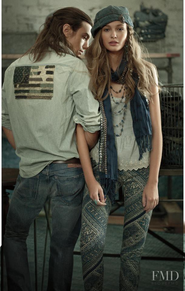 Kristina Romanova featured in  the Denim & Supply Ralph Lauren catalogue for Spring/Summer 2013