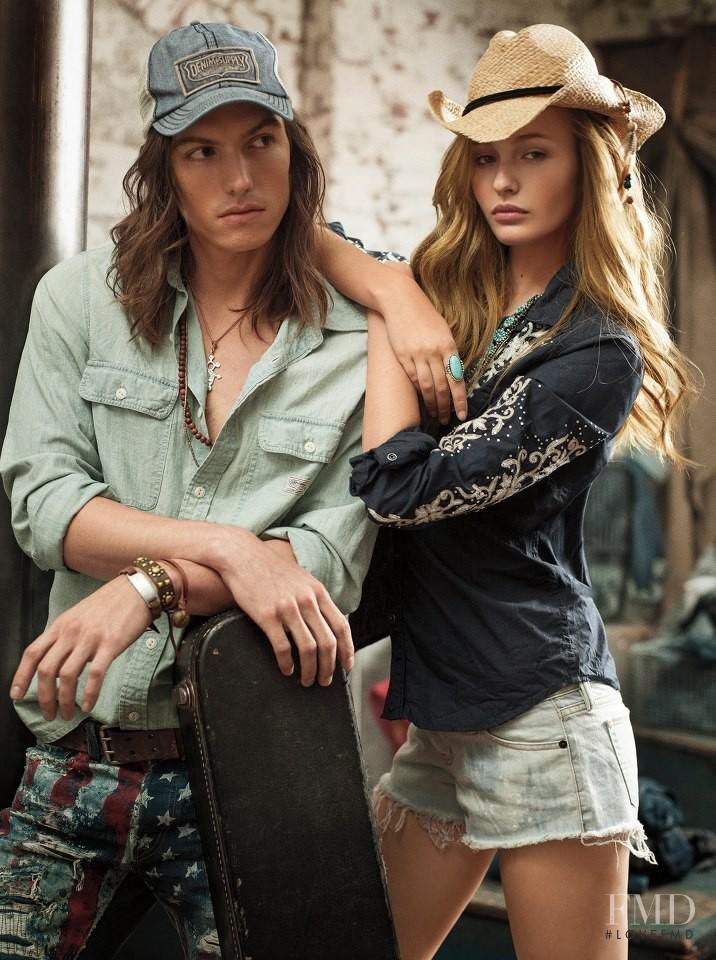 Kristina Romanova featured in  the Denim & Supply Ralph Lauren catalogue for Spring/Summer 2013