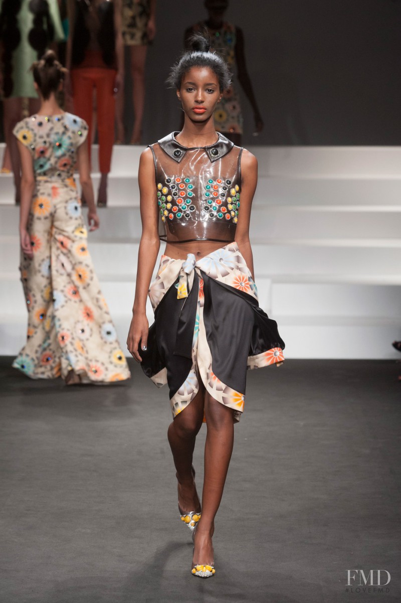 Senait Gidey featured in  the Jo No Fui fashion show for Spring/Summer 2014