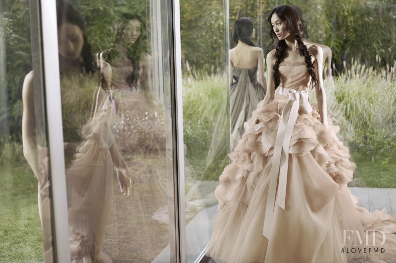 Shu Pei featured in  the Vera Wang advertisement for Spring/Summer 2012