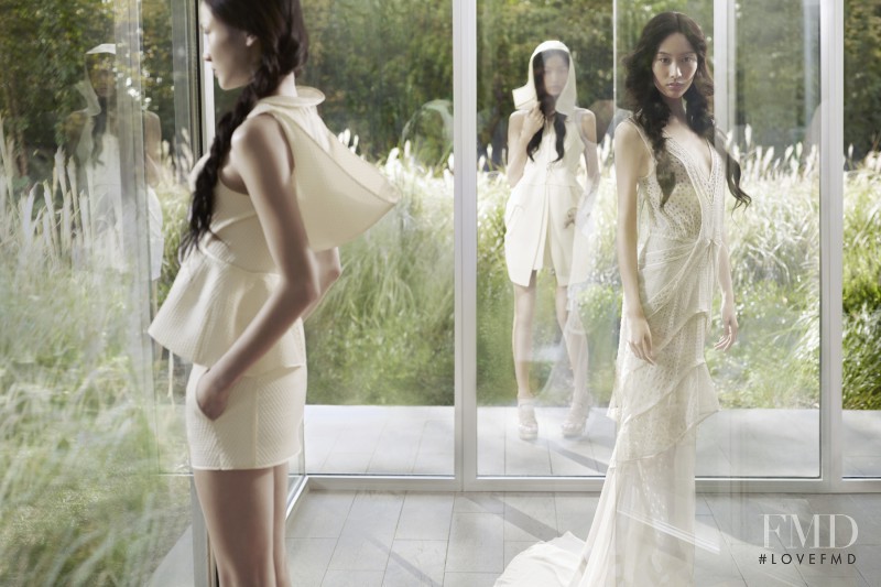 Shu Pei featured in  the Vera Wang advertisement for Spring/Summer 2012