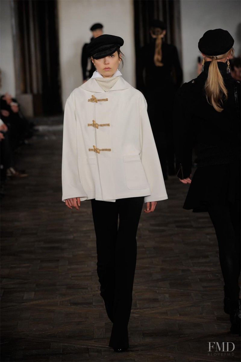 Caroline Brasch Nielsen featured in  the Ralph Lauren Collection fashion show for Autumn/Winter 2013