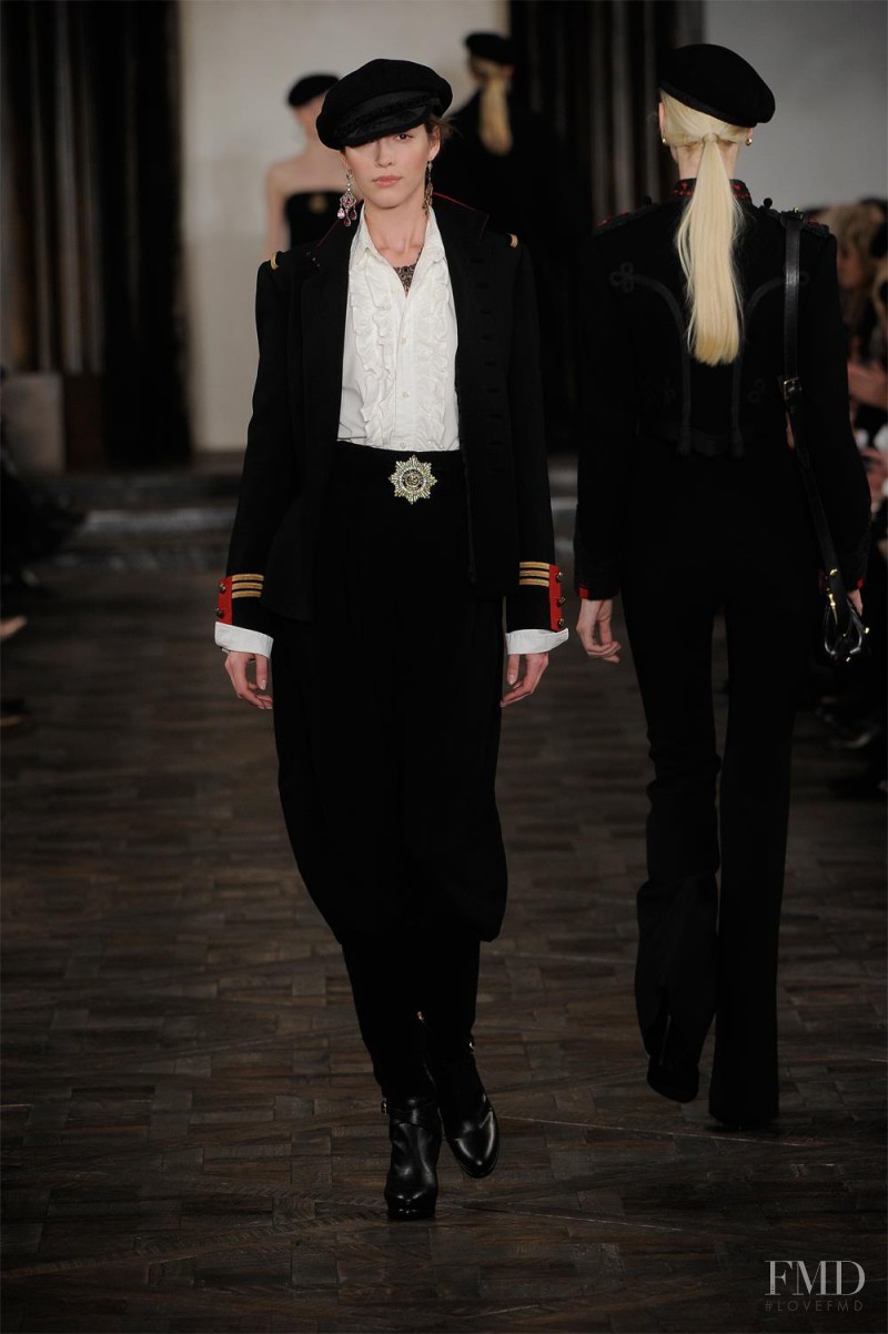 Yulia Kharlapanova featured in  the Ralph Lauren Collection fashion show for Autumn/Winter 2013