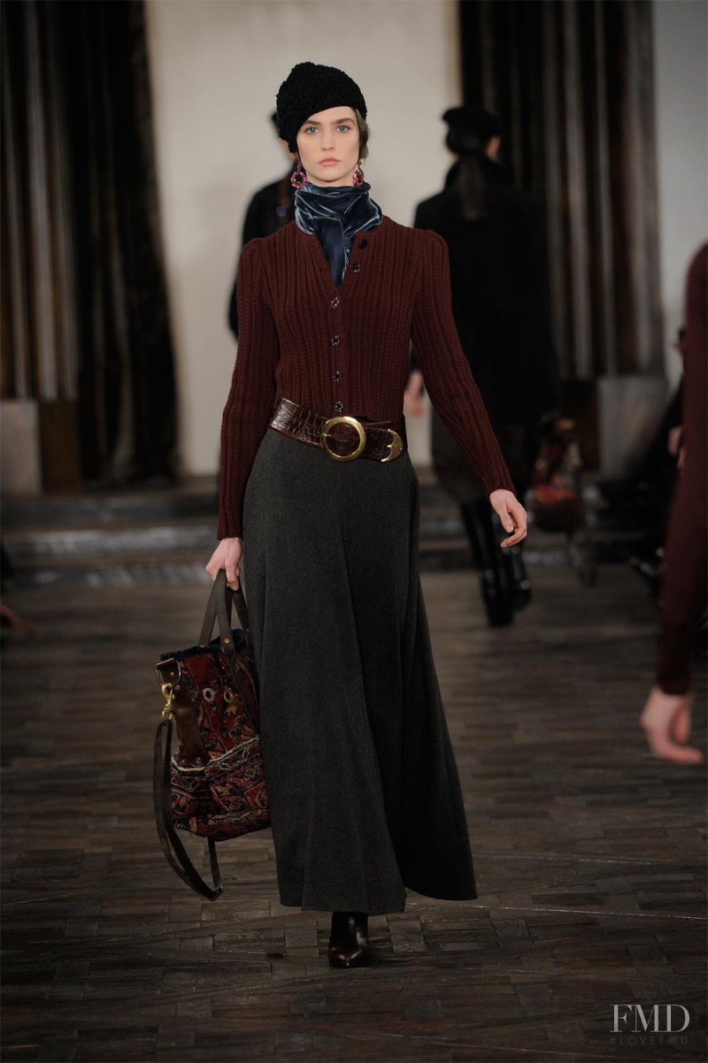 Manon Leloup featured in  the Ralph Lauren Collection fashion show for Autumn/Winter 2013
