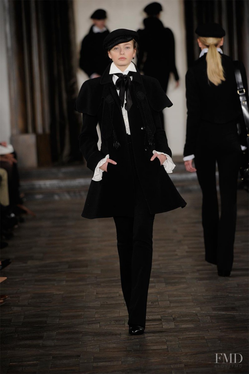Kristina Romanova featured in  the Ralph Lauren Collection fashion show for Autumn/Winter 2013