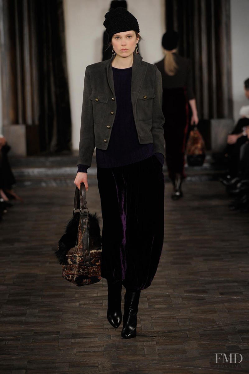 Caroline Brasch Nielsen featured in  the Ralph Lauren Collection fashion show for Autumn/Winter 2013