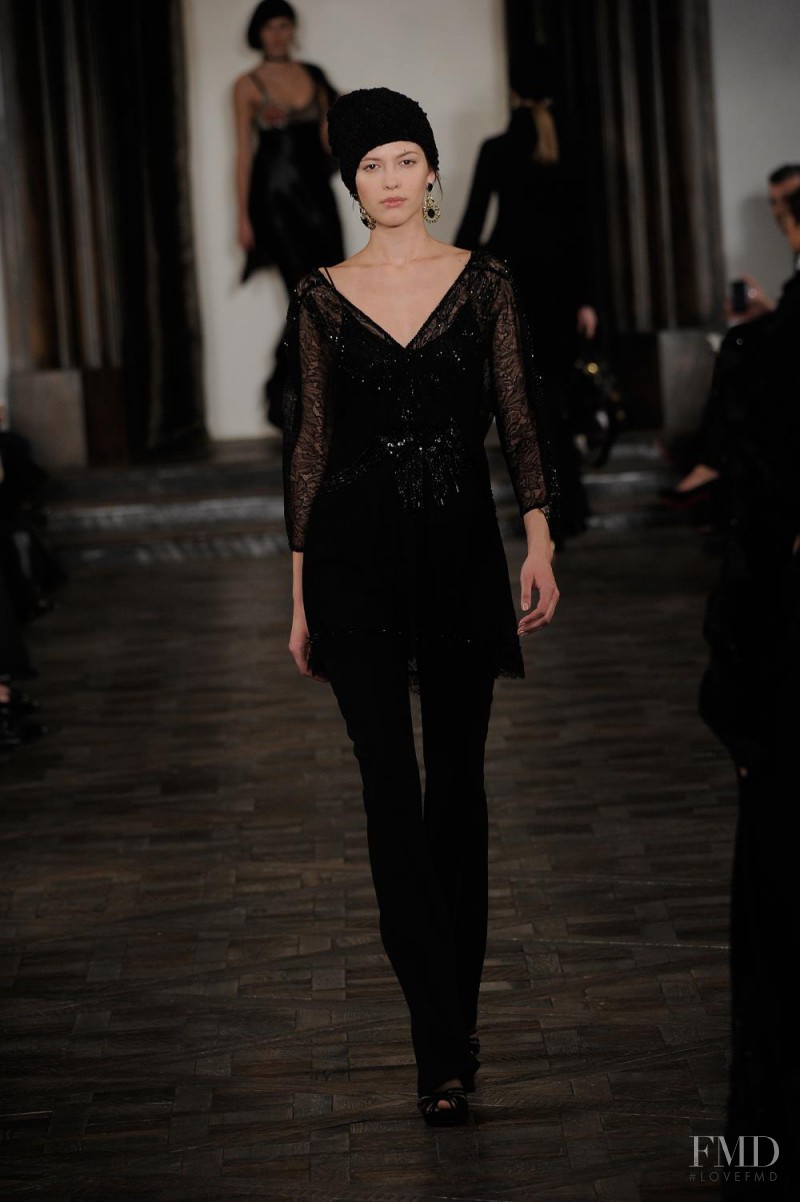 Yulia Kharlapanova featured in  the Ralph Lauren Collection fashion show for Autumn/Winter 2013