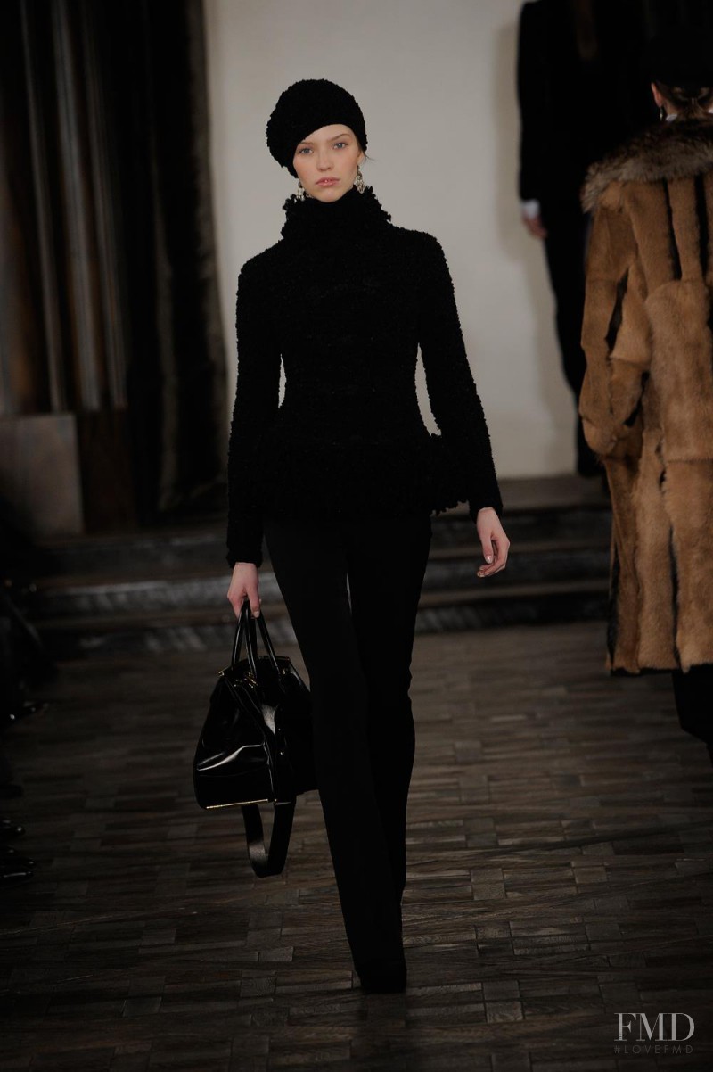 Sasha Luss featured in  the Ralph Lauren Collection fashion show for Autumn/Winter 2013