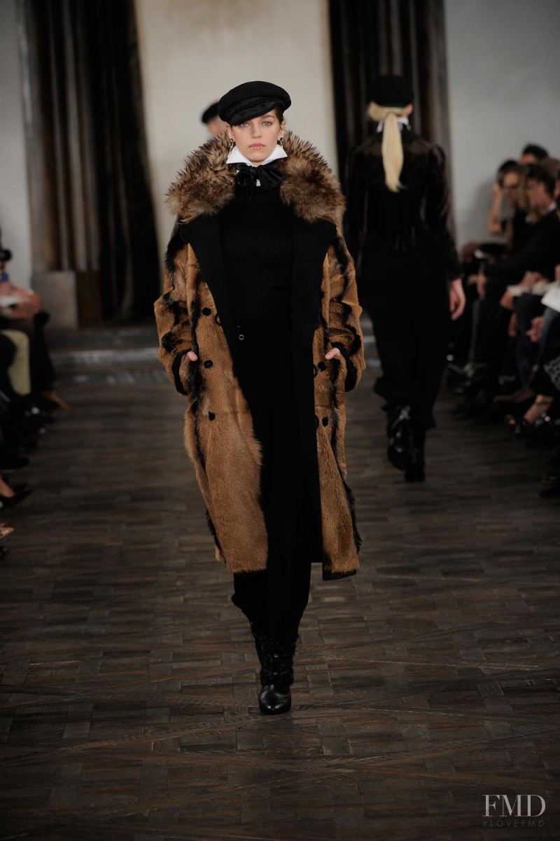 Samantha Gradoville featured in  the Ralph Lauren Collection fashion show for Autumn/Winter 2013