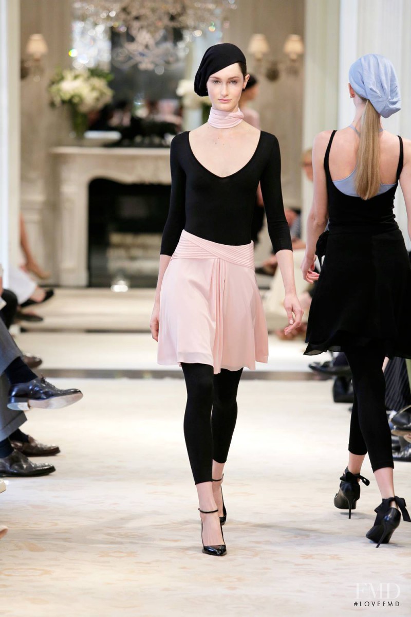 Mackenzie Drazan featured in  the Ralph Lauren Collection fashion show for Resort 2014
